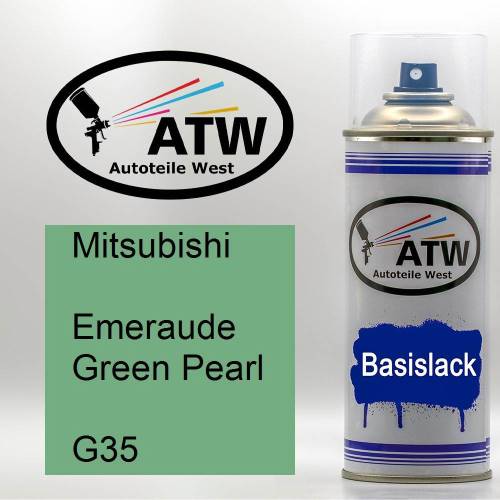 Mitsubishi, Emeraude Green Pearl, G35: 400ml Sprühdose, von ATW Autoteile West.